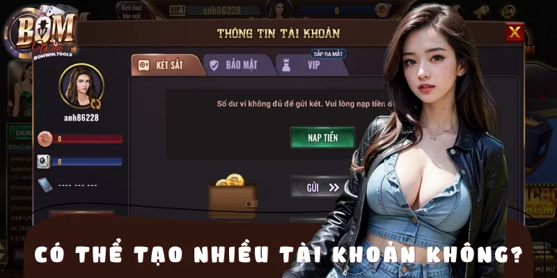 Mỗi người khi đến đây chỉ có thể tạo duy nhất một tài khoản cược