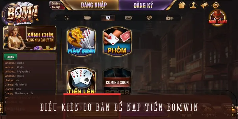 Tuân thủ các quy định tại hệ thống nạp tiền BOMWIN