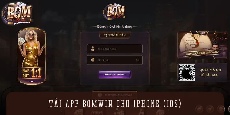 Quy trình tài app BOMWIN nhanh chóng về máy IOS