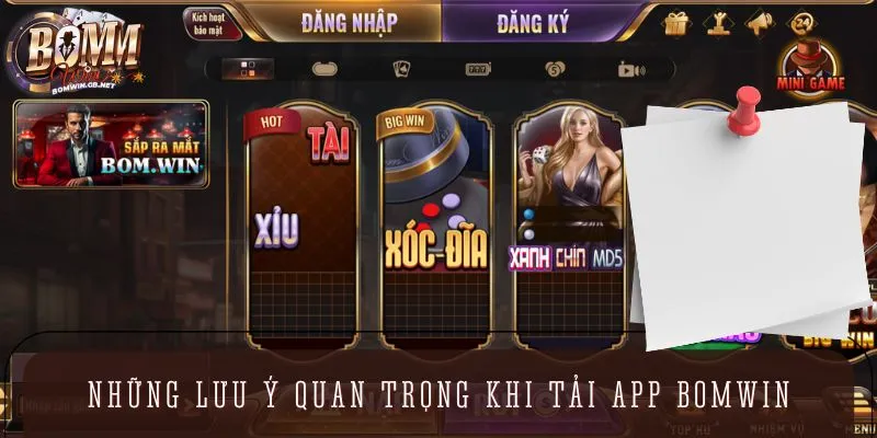 Chú ý các thông tin để cài đặt ứng dụng thành công